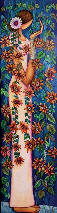 Shazly Khan, Yeh sab tumhara karam hai aaqa, 18 x 72 Inch, Acrylic on Canvas, Figurative Paintings, AC-SZK-161